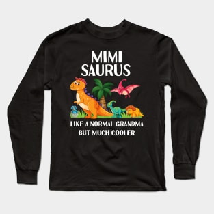 Mimisaurus Mimi Grandma Saurus Women Dinosaur Matching Long Sleeve T-Shirt